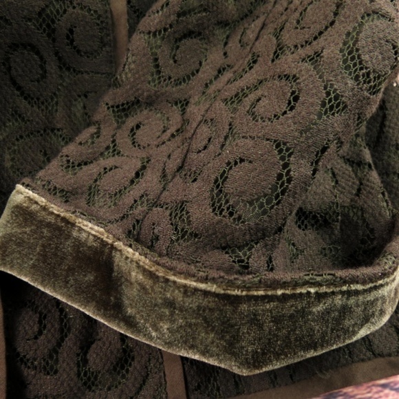 Sigrid Olsen Sz 8 Brown Lace Top Jacket - Picture 6 of 7